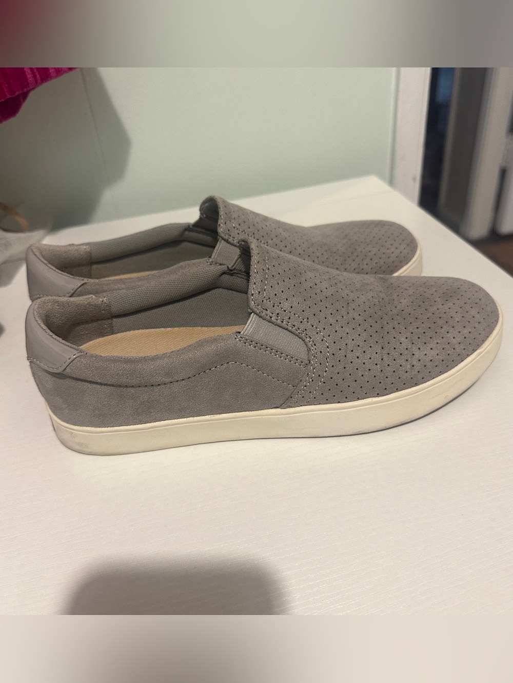 Dr Scholl’s Gray Slip On’s